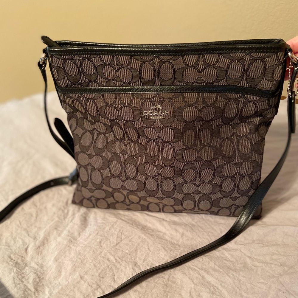 Coach “Signature File” Crossbody Bag